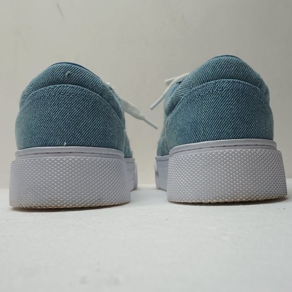 NINE WEST Women's Hola Sneakers Light Denim Blue Quilted Size 8.5 - Picture 6 of 11